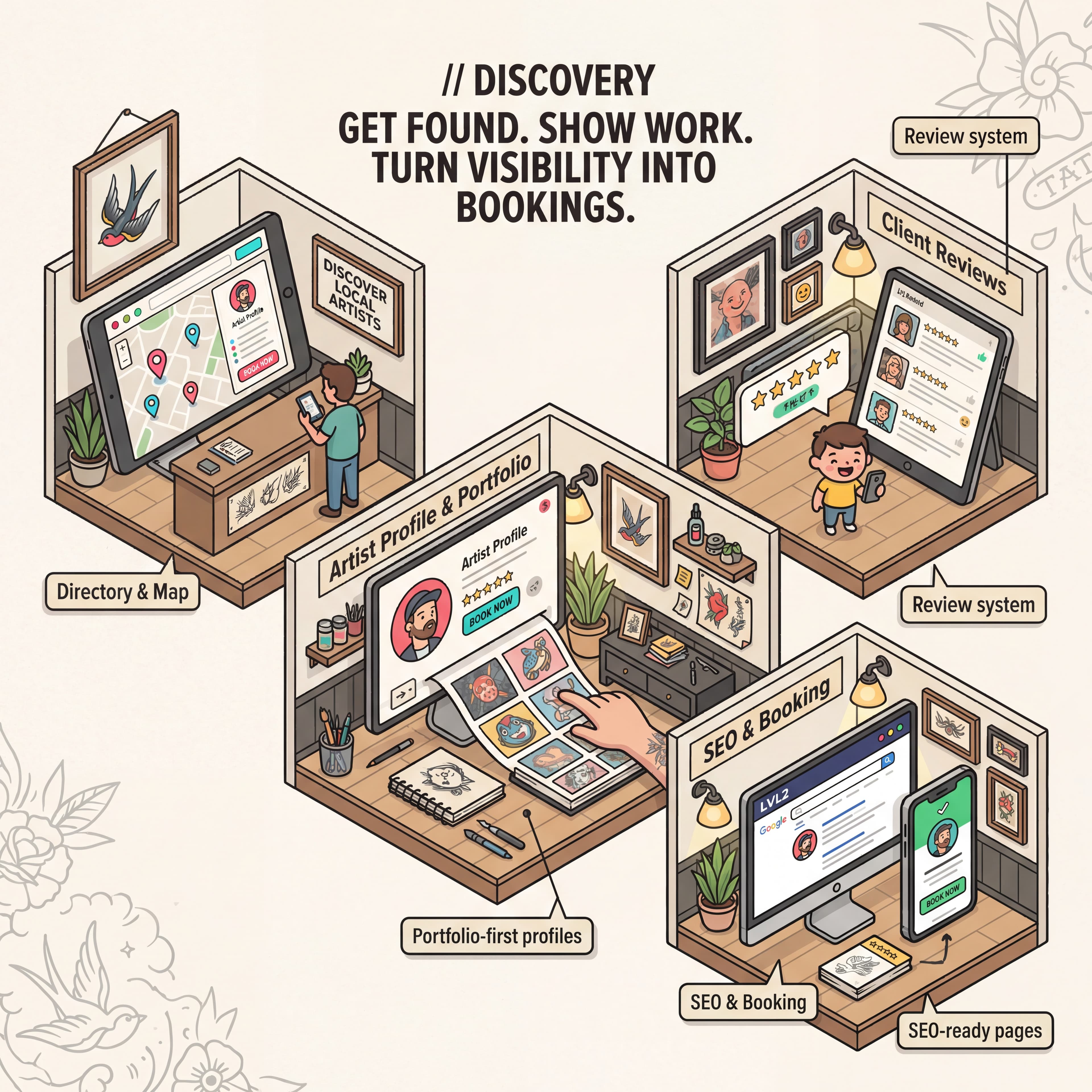 LVL2 artist marketplace illustrated feature image