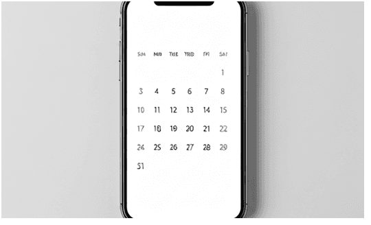 Clean organized booking calendar on a phone showing scheduled appointments